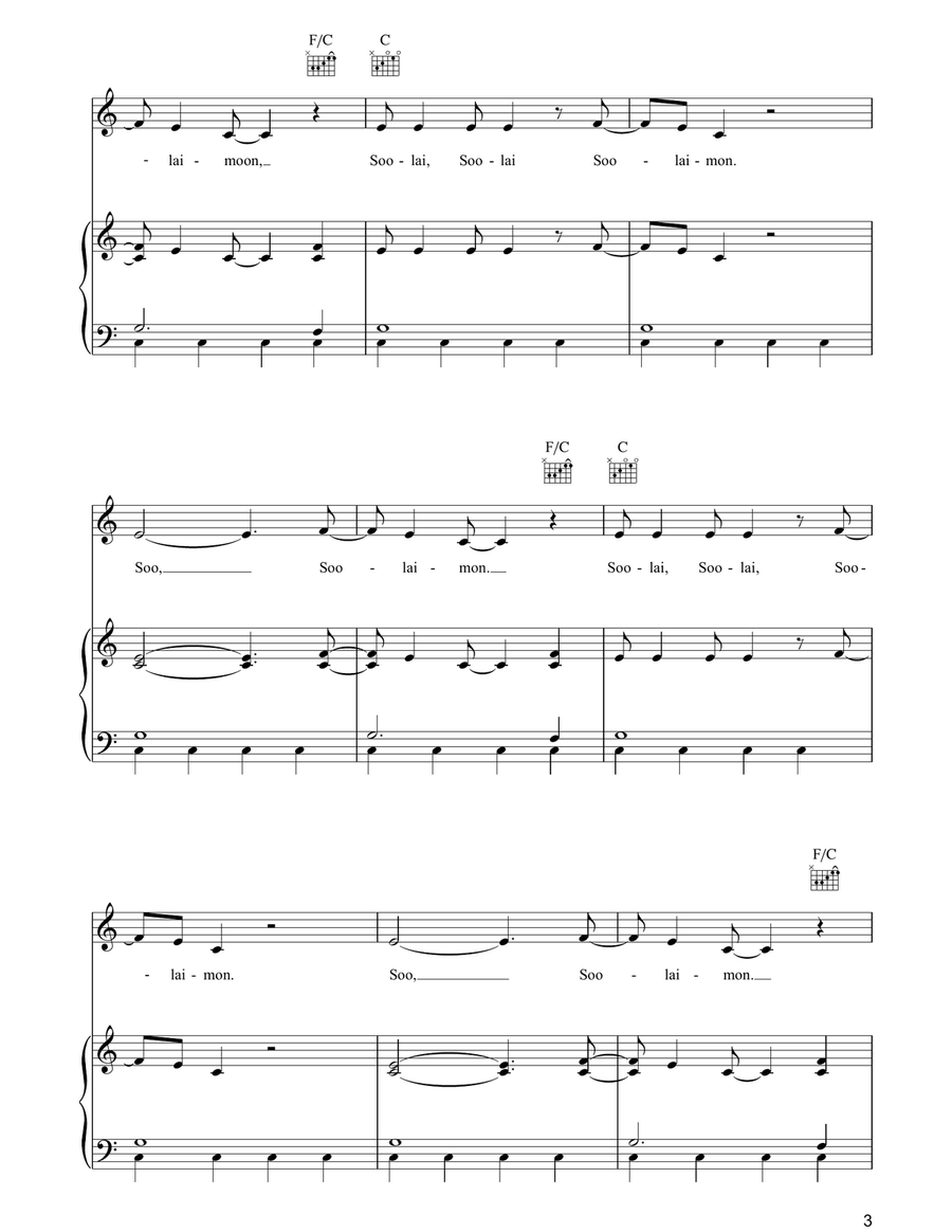Soolaimon Soolaimon Piano, Vocal, Guitar scores gallery preview page 3