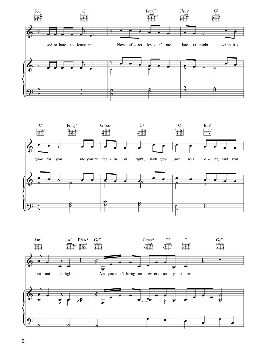 You Don't Bring Me Flowers Acoustic Guitar scores gallery preview page 2