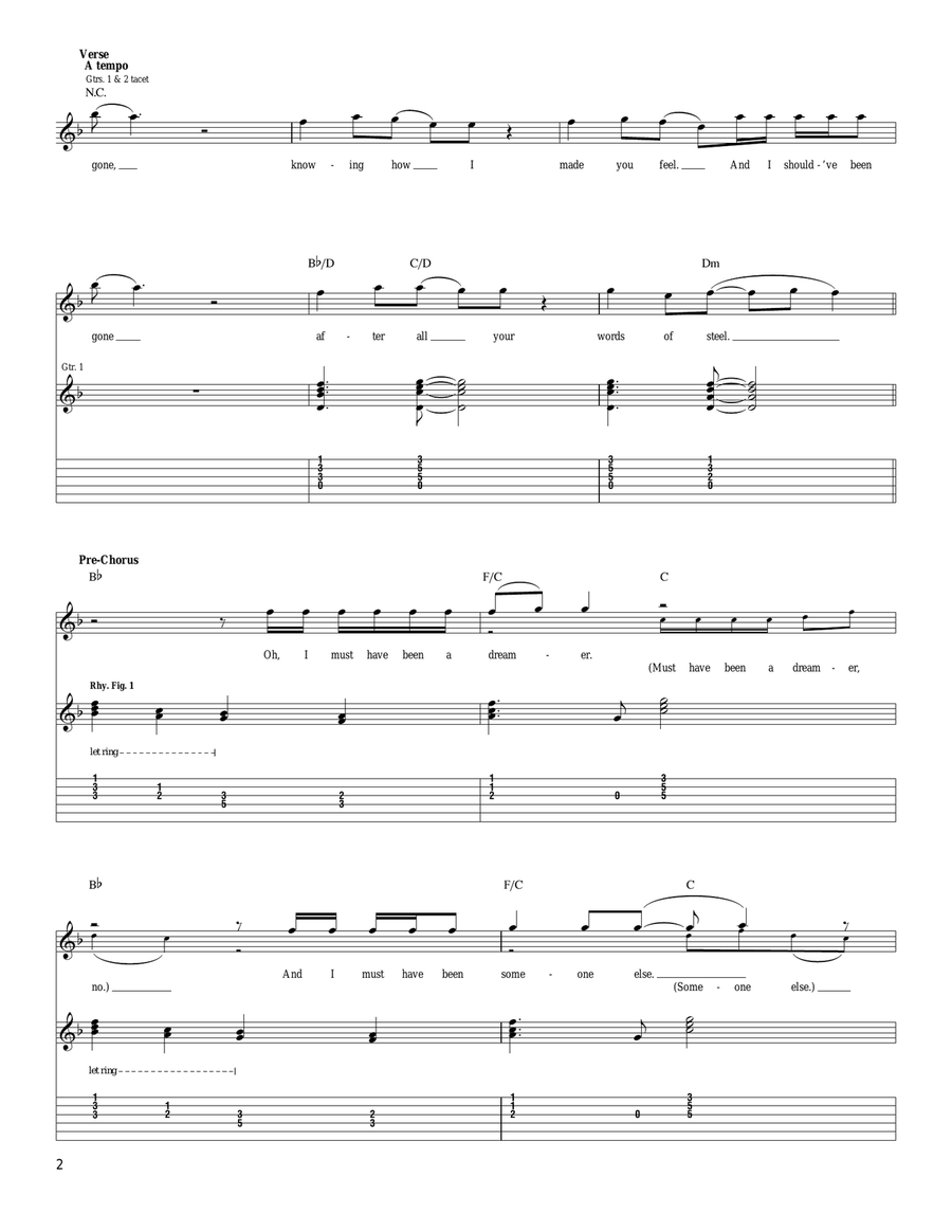 Oh Sherrie Oh Sherrie Acoustic Guitar scores gallery preview page 2