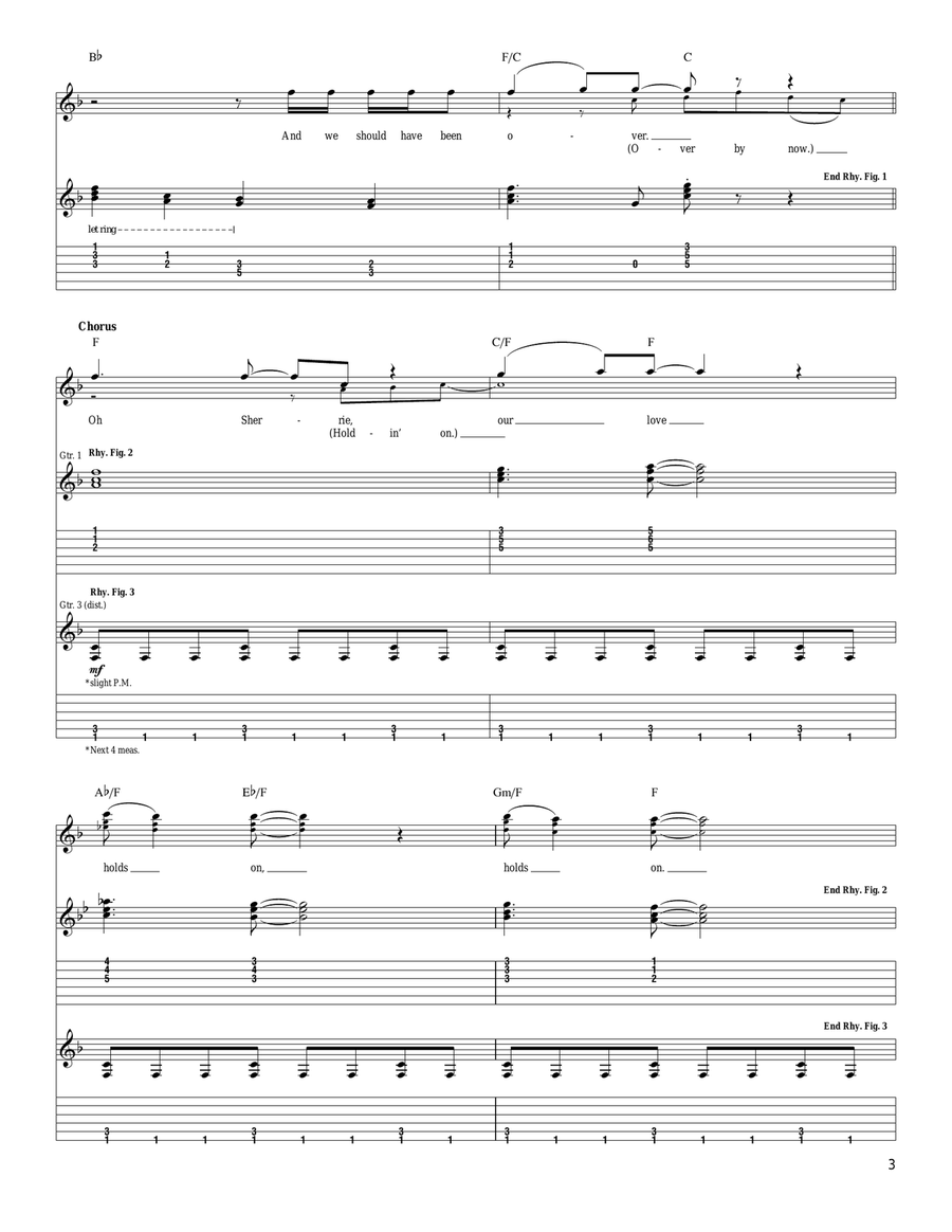 Oh Sherrie Oh Sherrie Acoustic Guitar scores gallery preview page 3