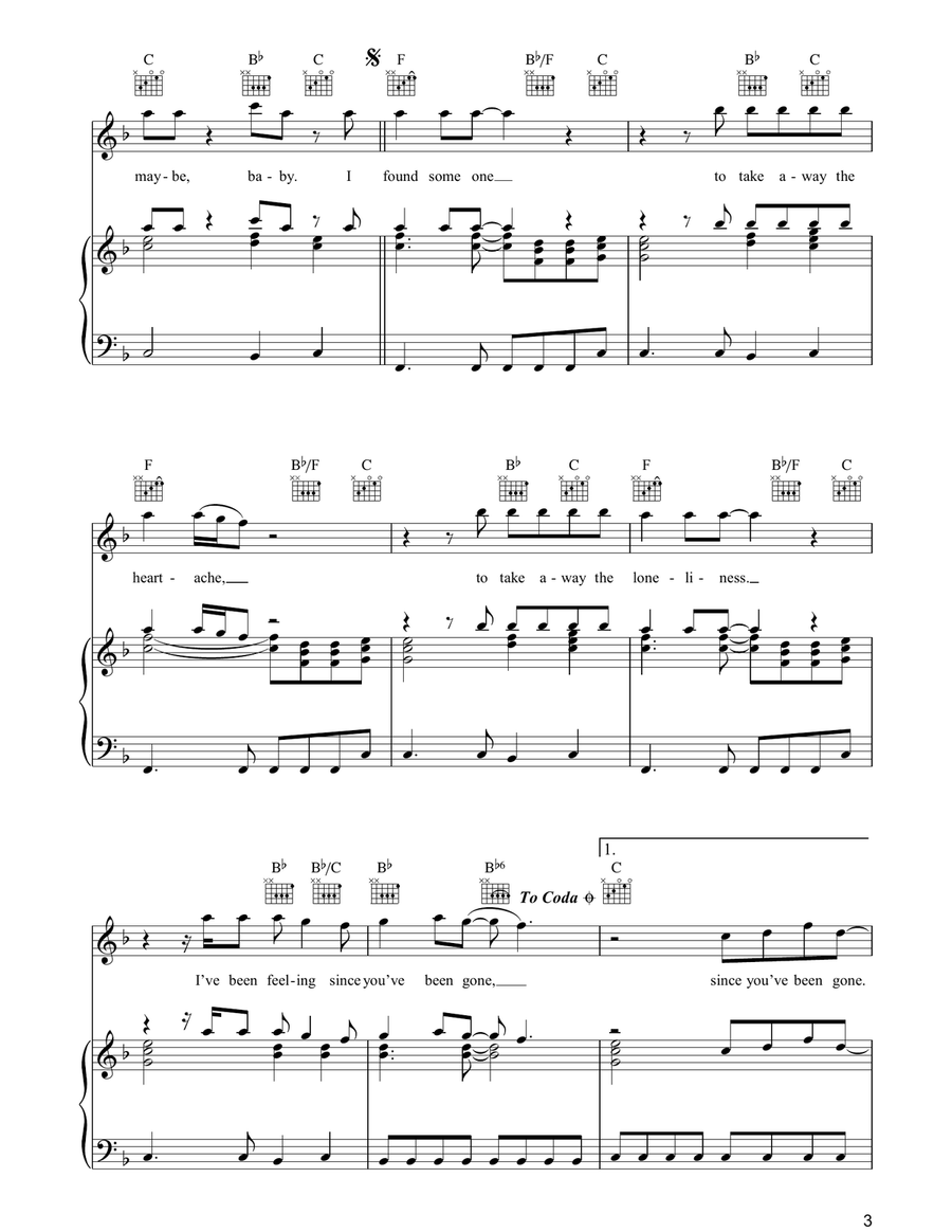 I Found Someone I Found Someone Piano, Vocal, Guitar scores gallery preview page 3