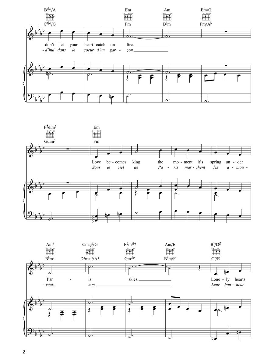 Under Paris Skies (Sous Le Ciel De Paris) Acoustic Guitar scores gallery preview page 2