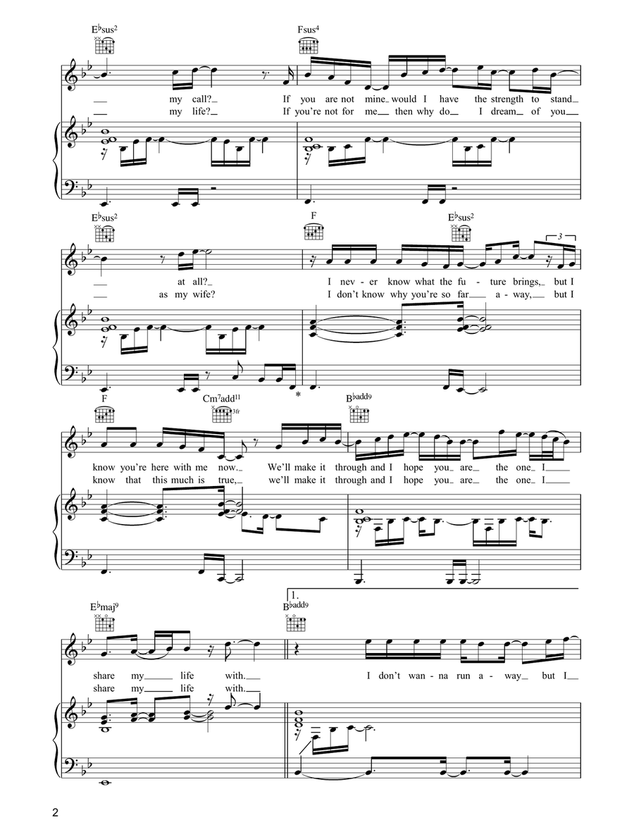 If You're Not The One If You're Not The One Piano, Vocal, Guitar scores gallery preview page 2
