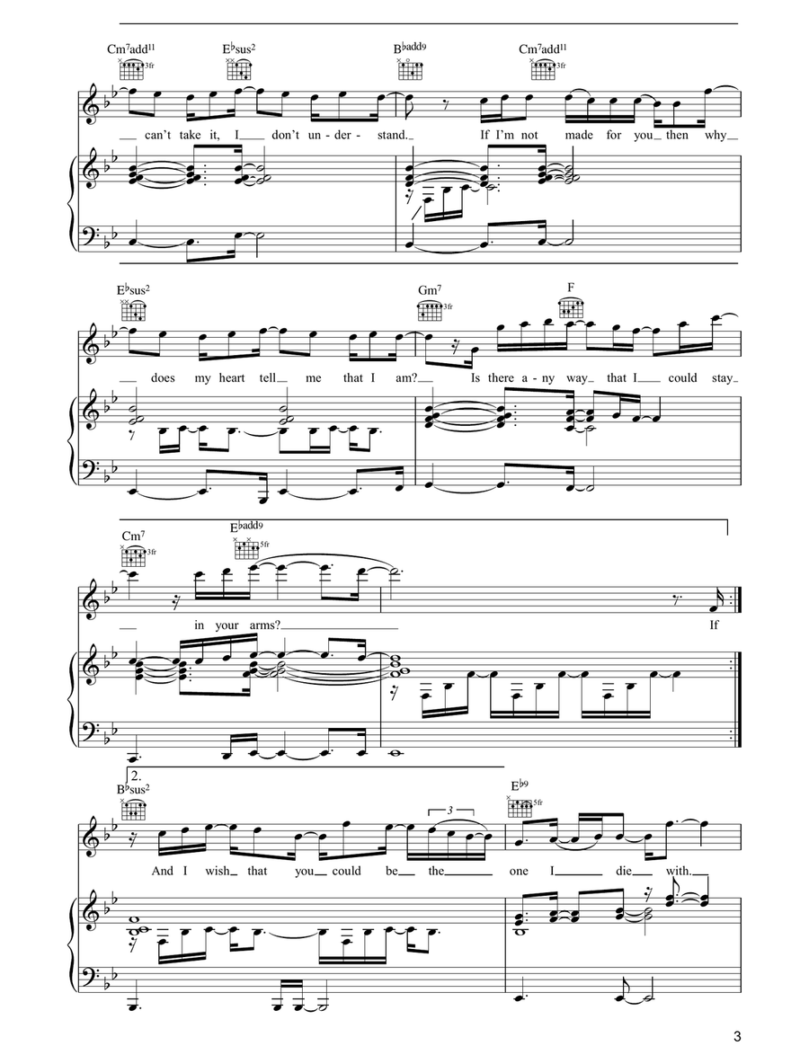 If You're Not The One If You're Not The One Piano, Vocal, Guitar scores gallery preview page 3