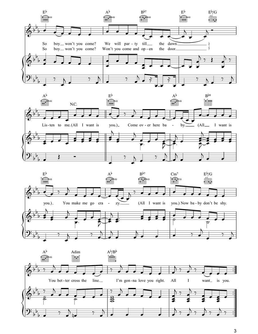 Come On Over Baby (All I Want Is You) Acoustic Guitar scores gallery preview page 3