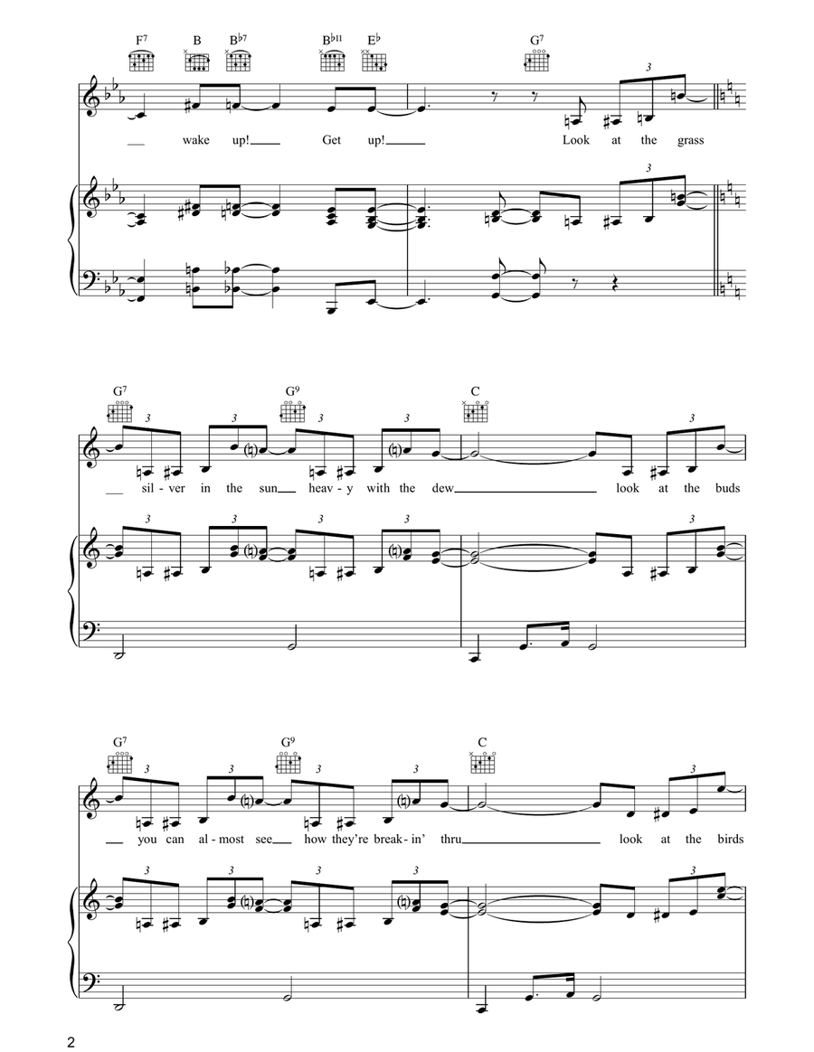 Sunrise Serenade Sunrise Serenade Piano, Vocal, Guitar scores gallery preview page 2