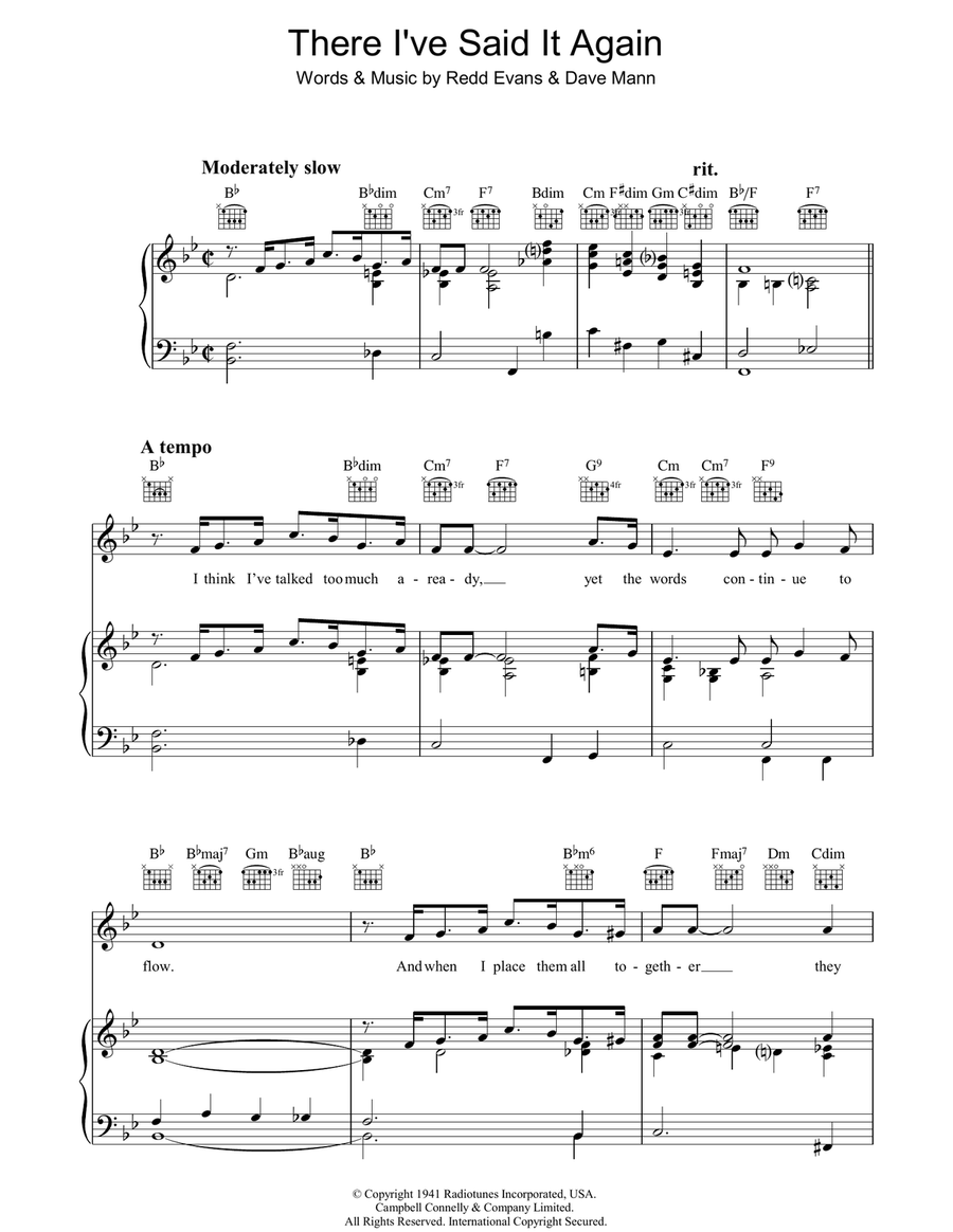 There I've Said It Again Acoustic Guitar scores gallery preview page 1
