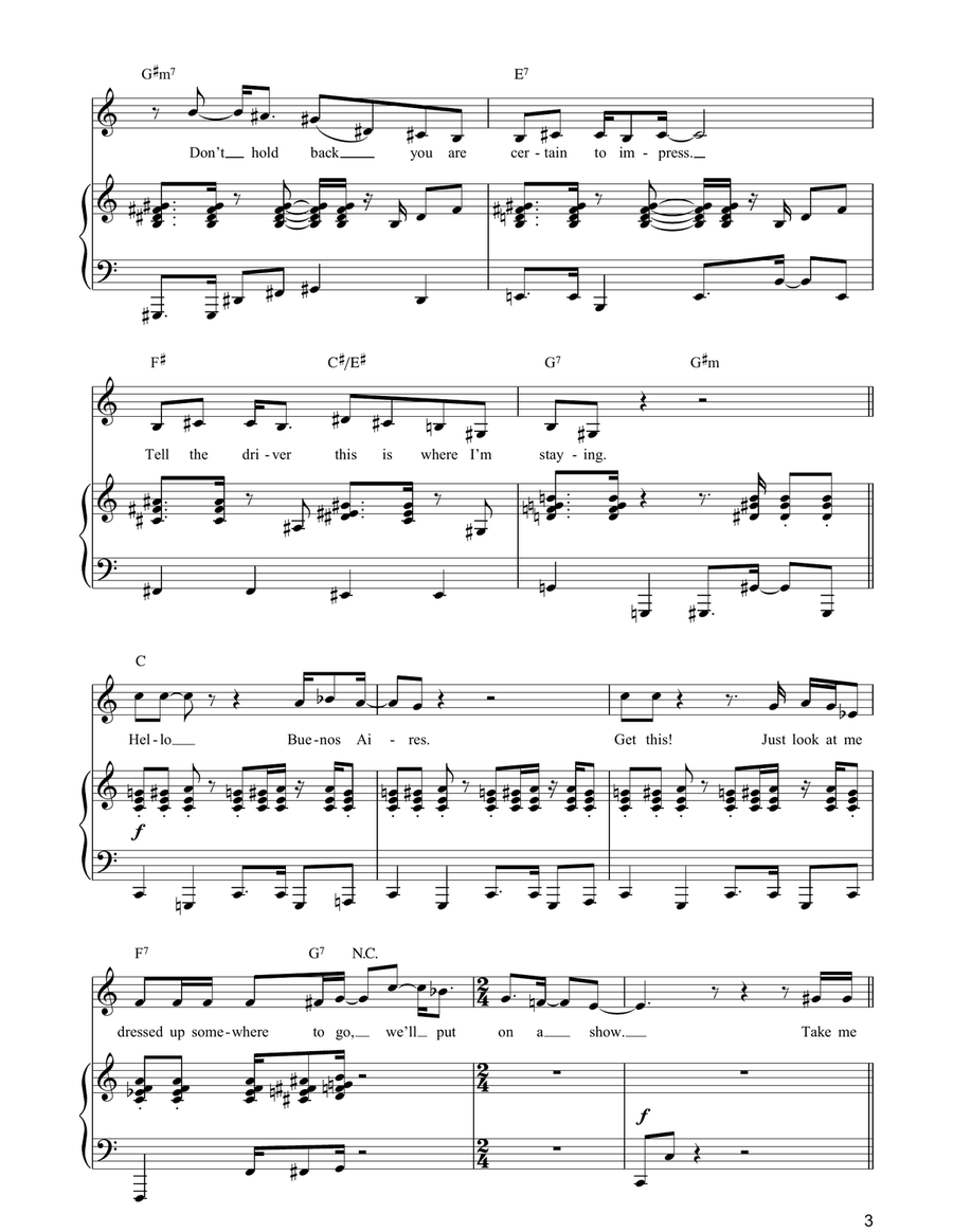 Buenos Aires Buenos Aires Piano, Vocal, Guitar scores gallery preview page 3