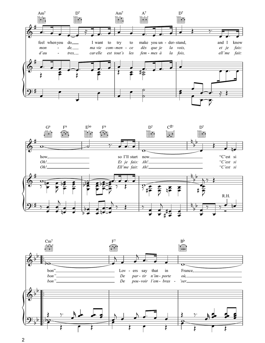 C'est Si Bon C'est Si Bon Piano, Vocal, Guitar scores gallery preview page 2