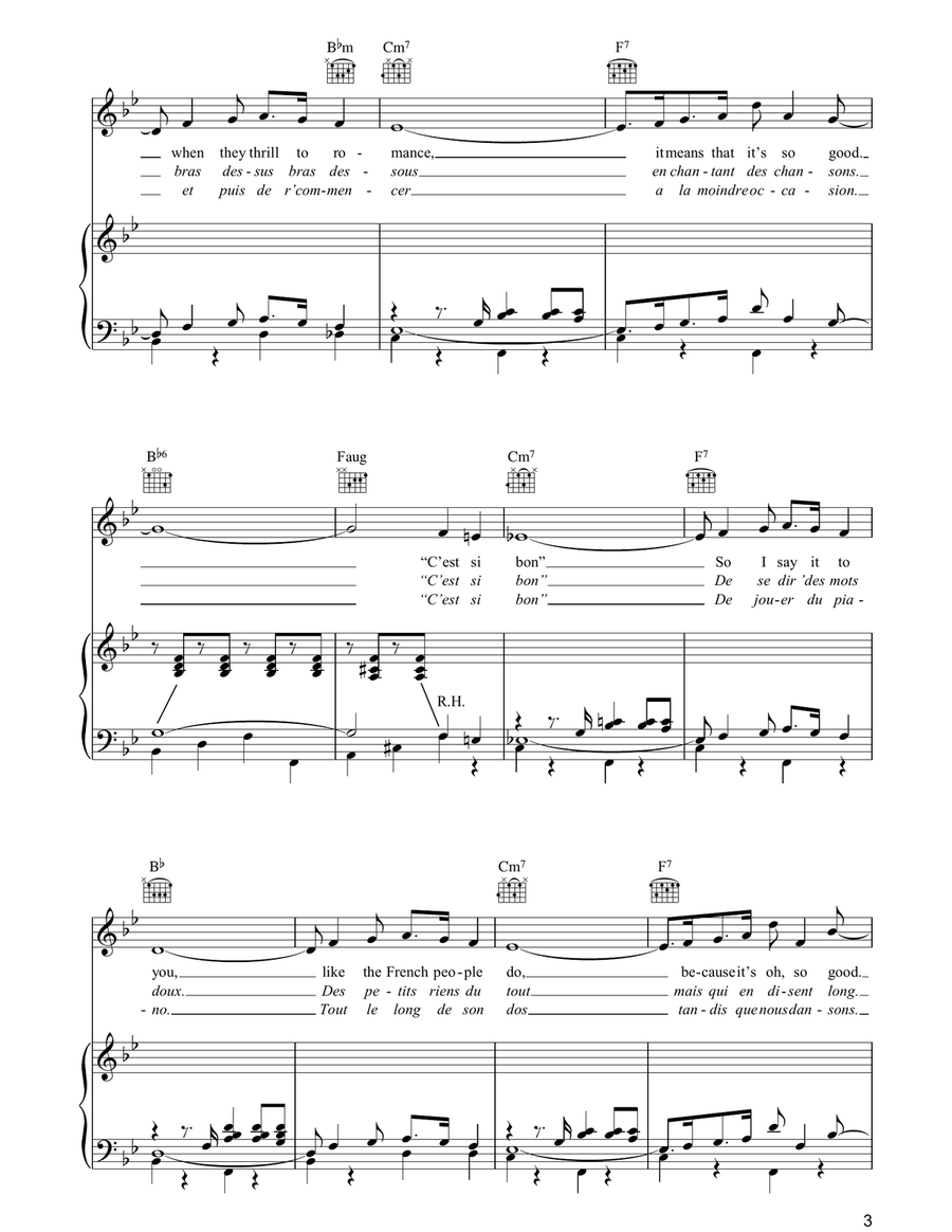 C'est Si Bon C'est Si Bon Piano, Vocal, Guitar scores gallery preview page 3