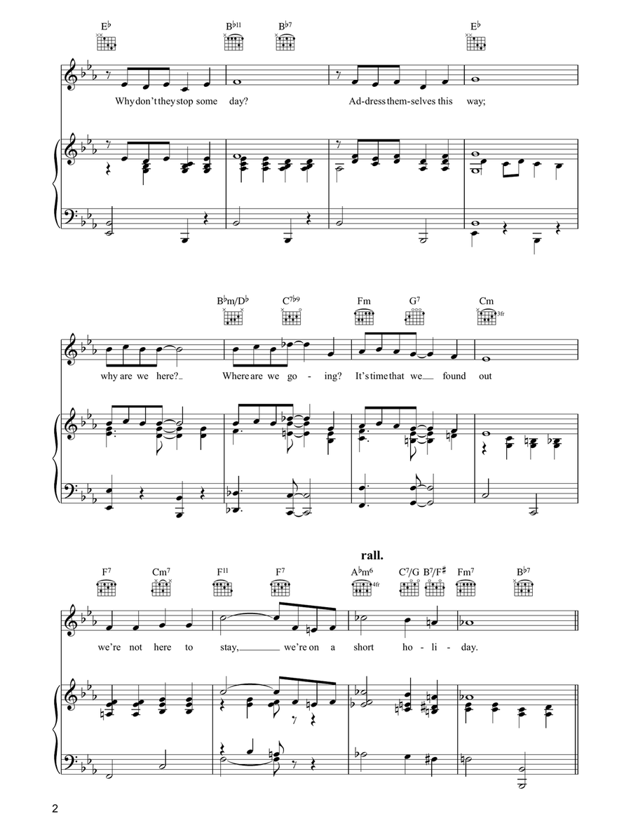 Life Is Just A Bowl Of Cherries Piano, Vocal, Guitar scores gallery preview page 2