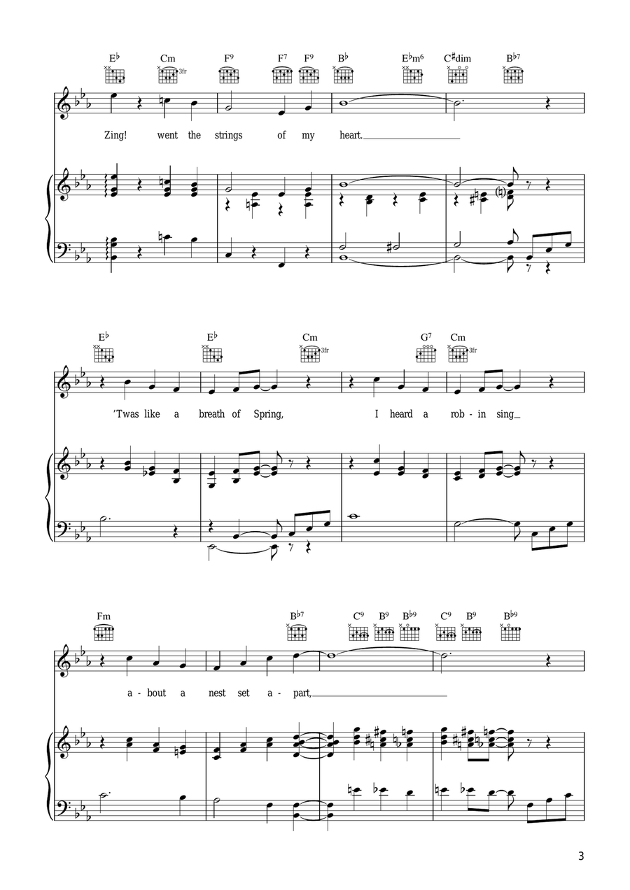 Zing! Went The Strings Of My Heart Acoustic Guitar scores gallery preview page 3