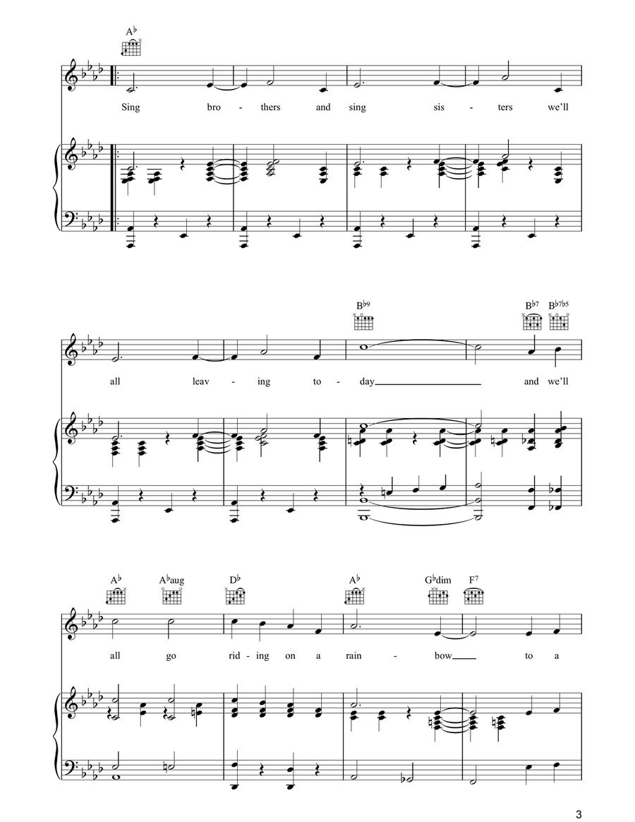 We'll All Go Riding On A Rainbow Acoustic Guitar scores gallery preview page 3
