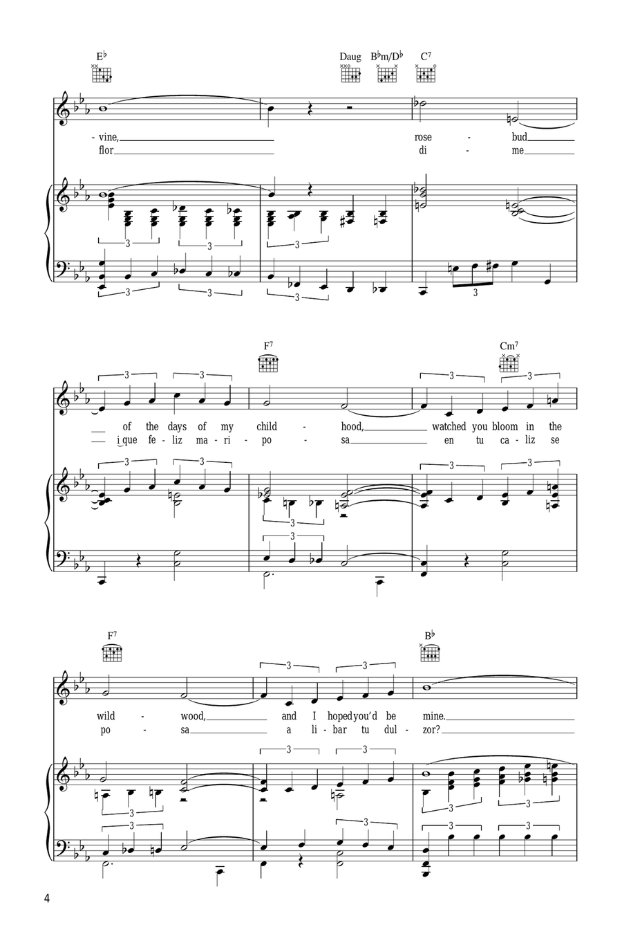 Marta (Rambling Rose Of The Wildwood) Piano, Vocal, Guitar scores gallery preview page 4