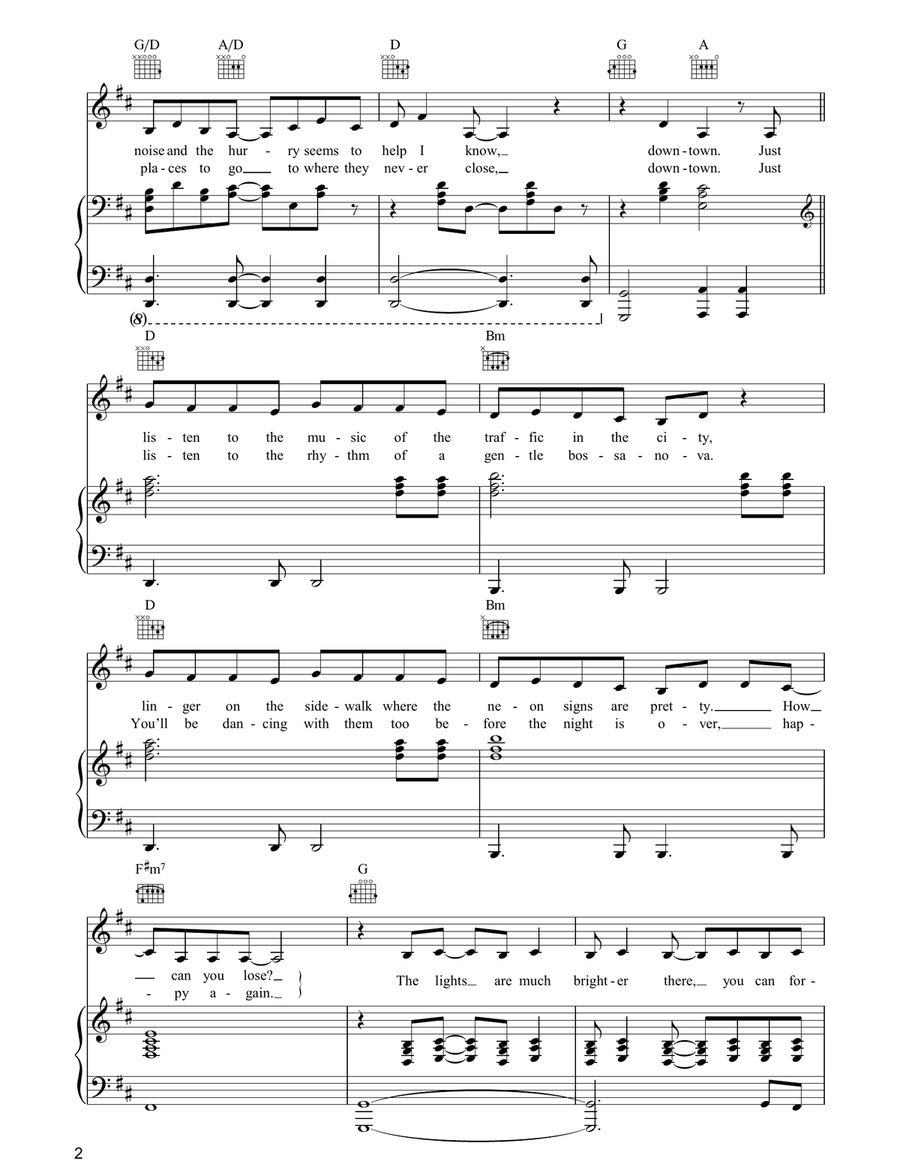 Downtown Downtown Acoustic Guitar scores gallery preview page 2