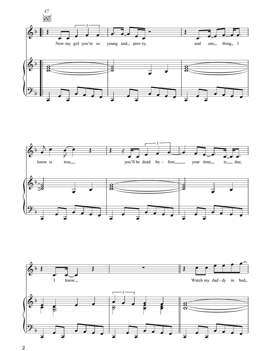 We Gotta Get Out Of This Place Piano, Vocal, Guitar scores gallery preview page 2