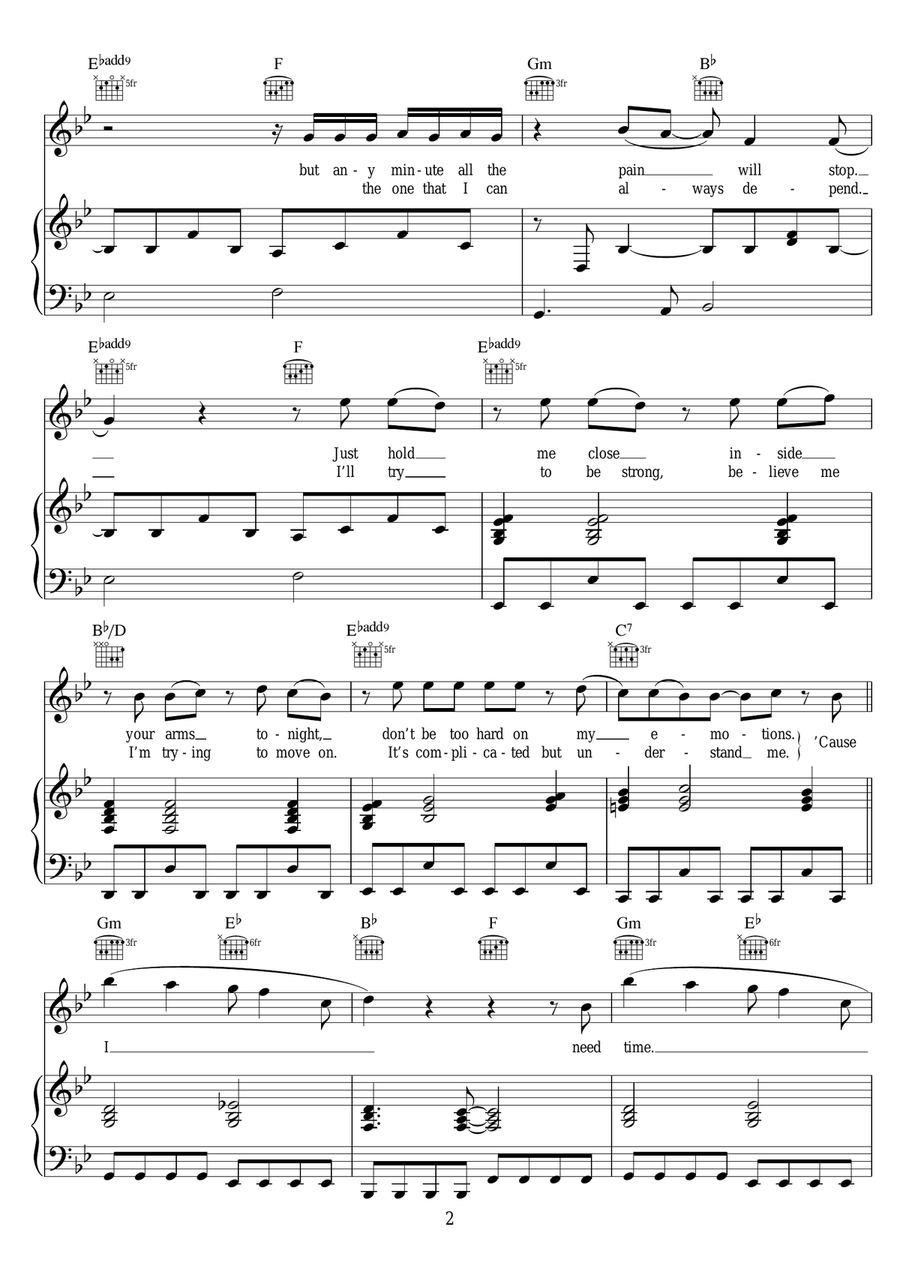 Patience Patience Piano, Vocal, Guitar scores gallery preview page 2