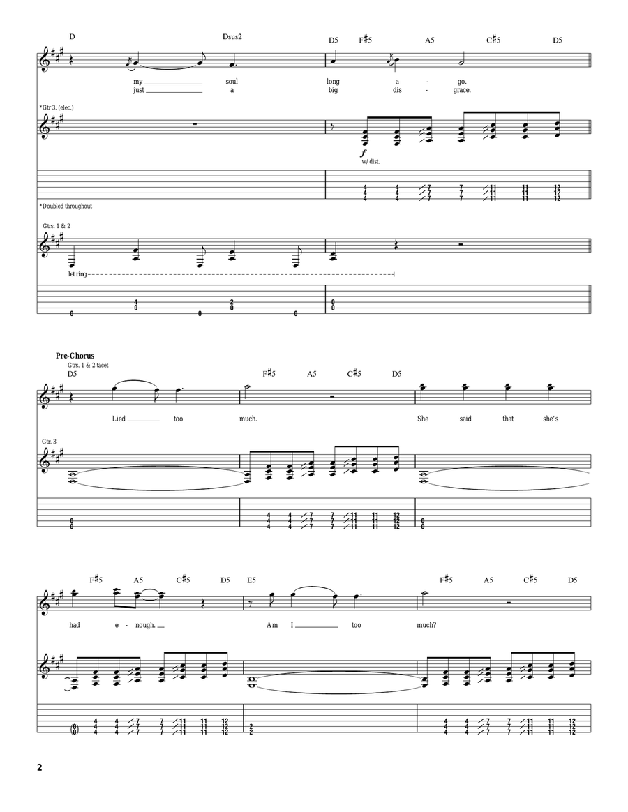 On My Own Acoustic Guitar scores gallery preview page 2