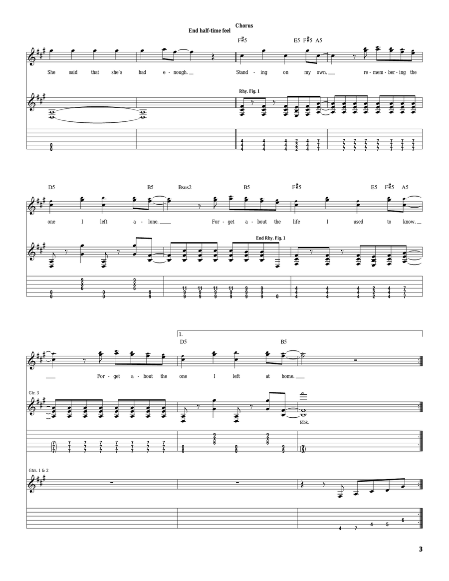 On My Own Acoustic Guitar scores gallery preview page 3