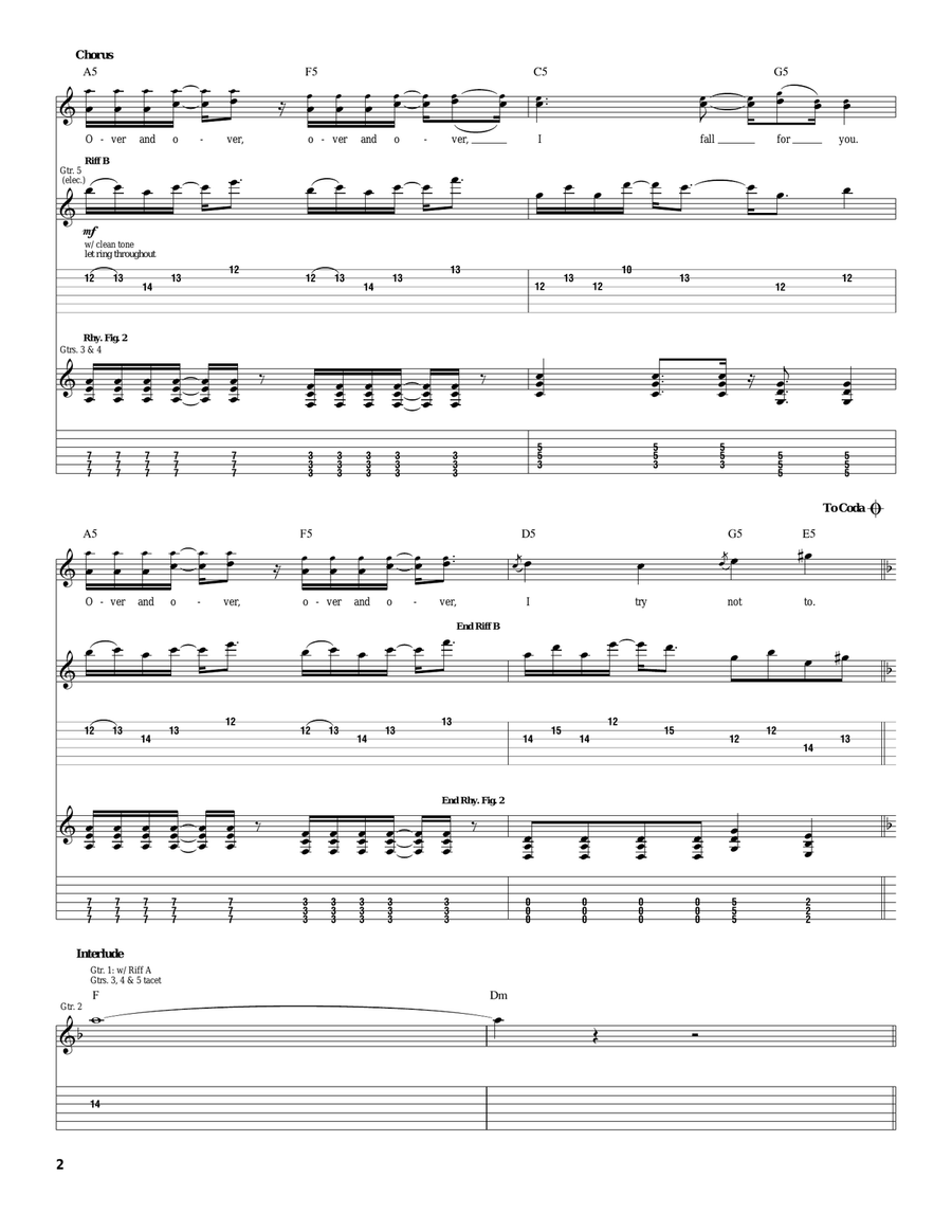 Over And Over Over And Over Acoustic Guitar scores gallery preview page 2