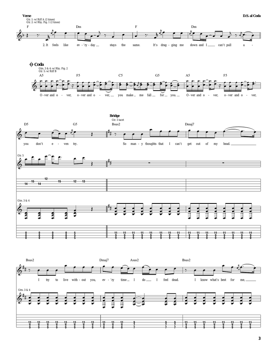Over And Over Over And Over Acoustic Guitar scores gallery preview page 3