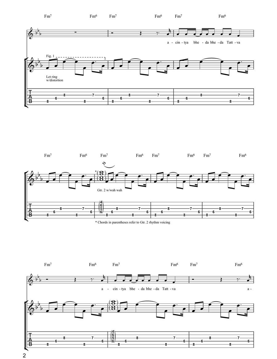 Tattva Tattva Acoustic Guitar scores gallery preview page 2