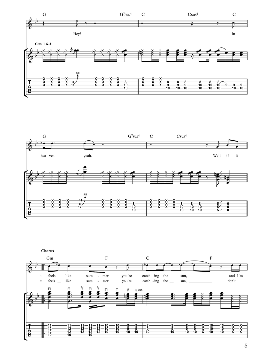 Hey Dude Hey Dude Acoustic Guitar scores gallery preview page 5