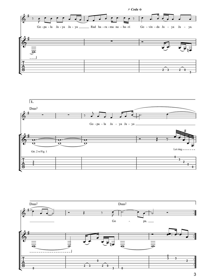 Govinda Govinda Acoustic Guitar scores gallery preview page 3