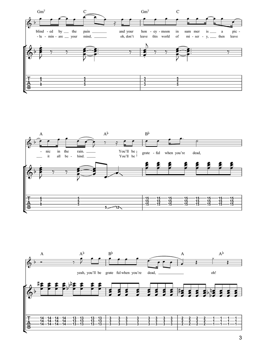 Grateful When You're Dead/Jerry Was There Acoustic Guitar scores gallery preview page 3