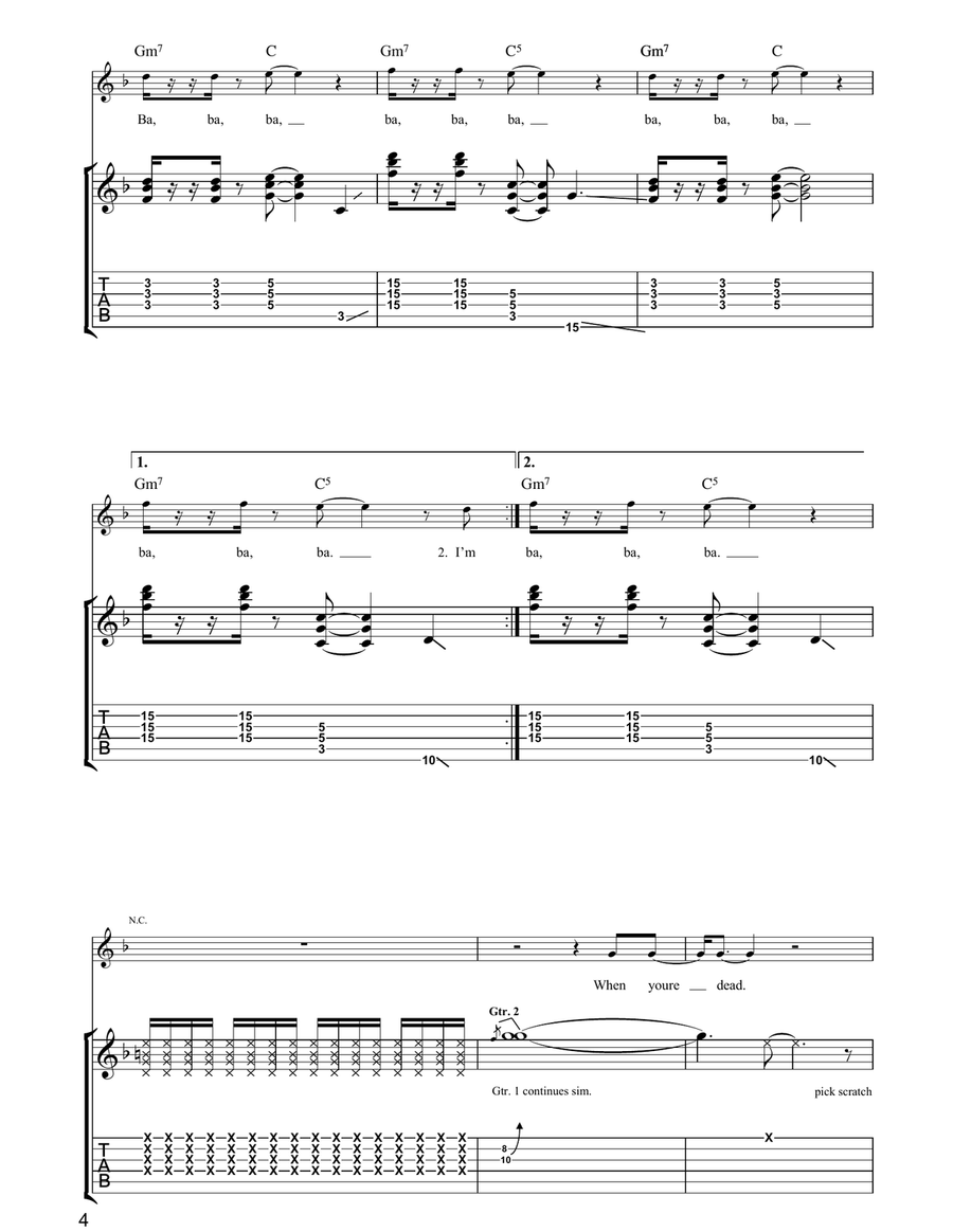Grateful When You're Dead/Jerry Was There Acoustic Guitar scores gallery preview page 4