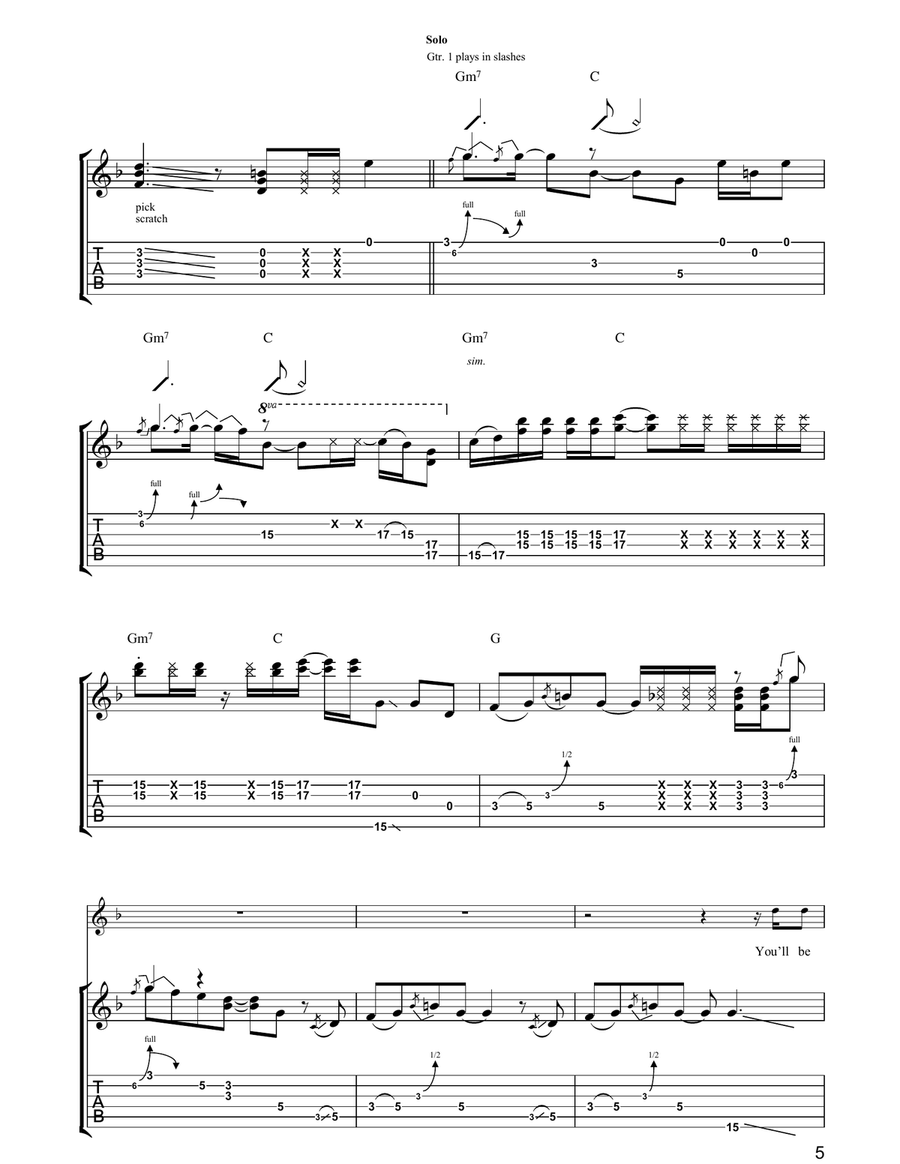 Grateful When You're Dead/Jerry Was There Acoustic Guitar scores gallery preview page 5