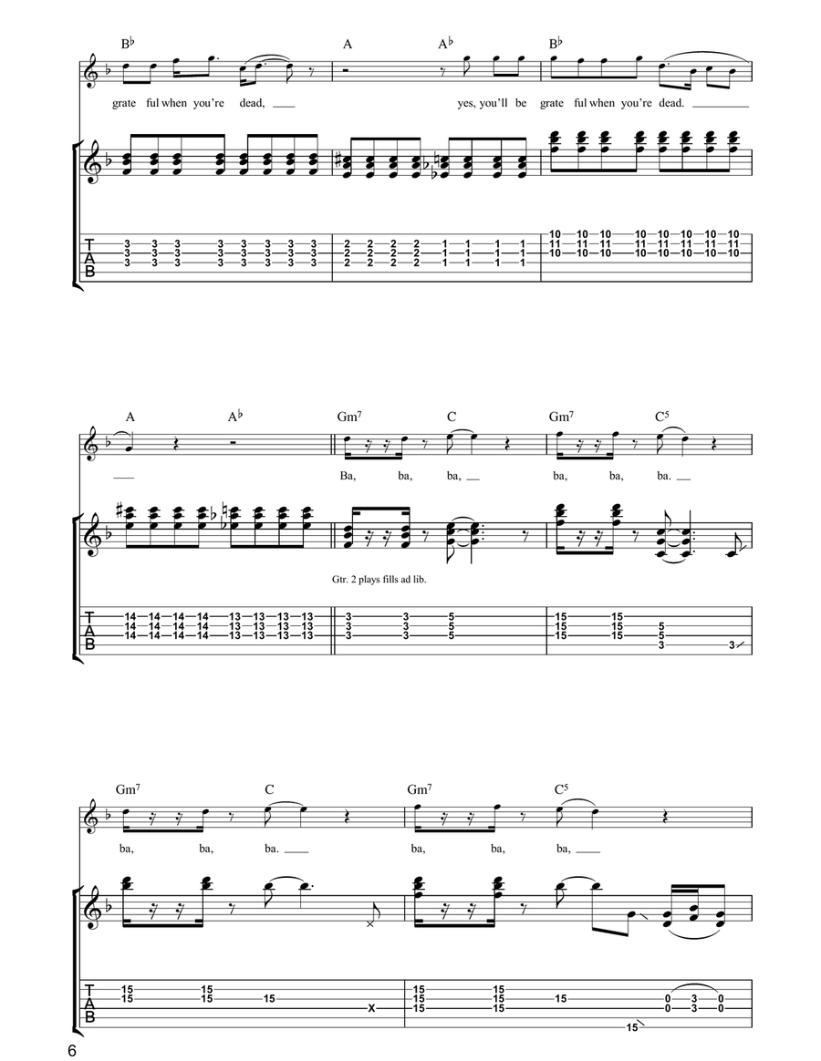 Grateful When You're Dead/Jerry Was There Acoustic Guitar scores gallery preview page 6
