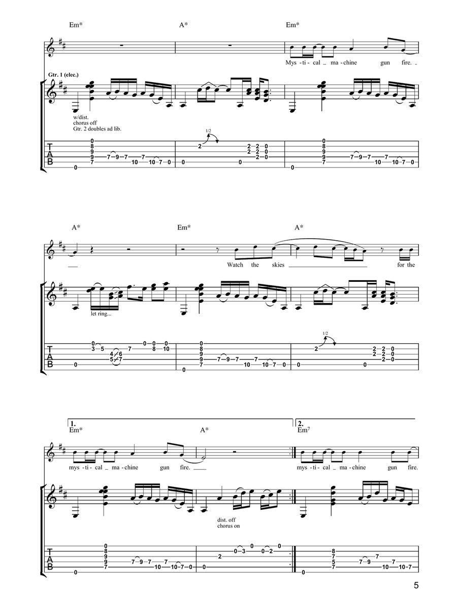 Mystical Machine Gun Mystical Machine Gun Acoustic Guitar scores gallery preview page 5