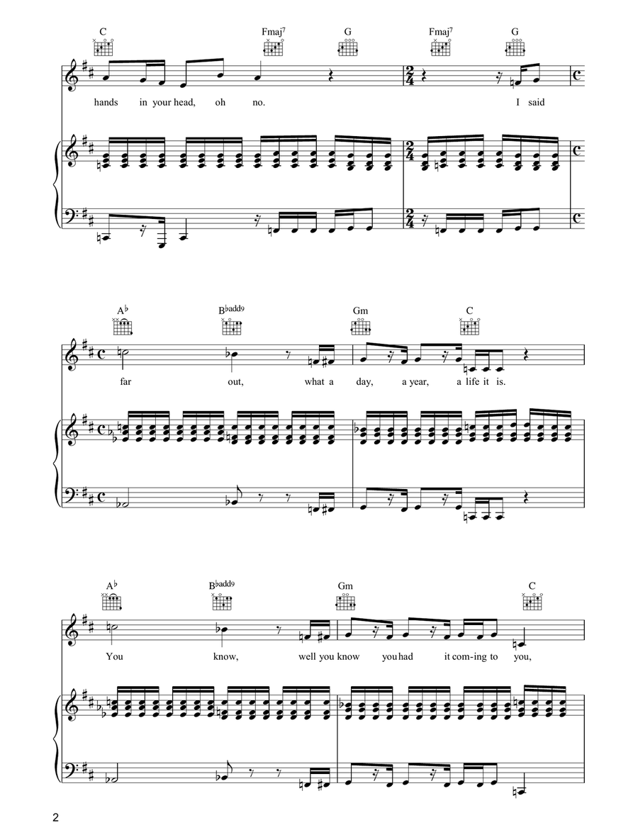 Dreamer Dreamer Piano, Vocal, Guitar scores gallery preview page 2