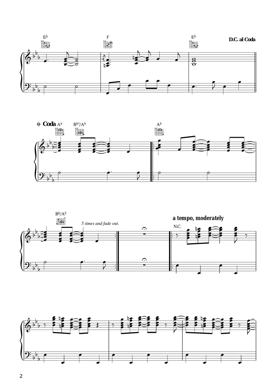 Fool's Overture Fool's Overture Piano, Vocal, Guitar scores gallery preview page 2