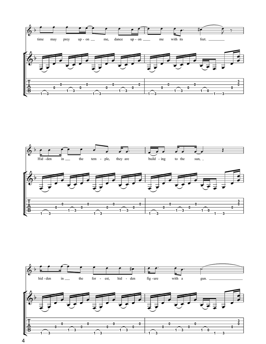 Temple Of Everlasting Light Acoustic Guitar scores gallery preview page 4