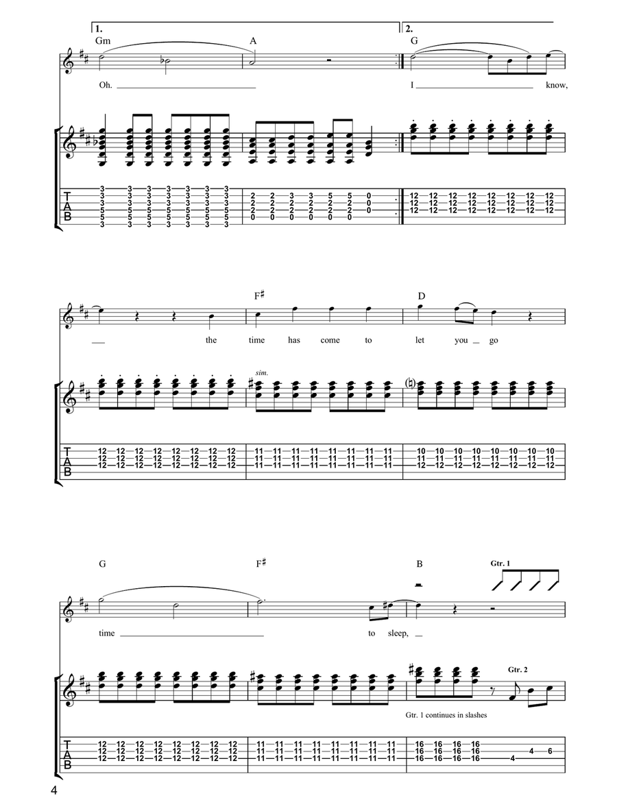 Into The Deep Into The Deep Acoustic Guitar scores gallery preview page 4