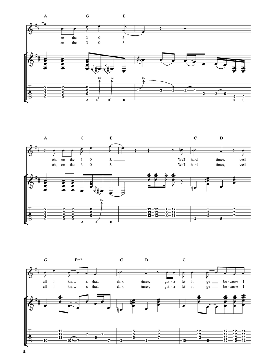 303 303 Acoustic Guitar scores gallery preview page 4