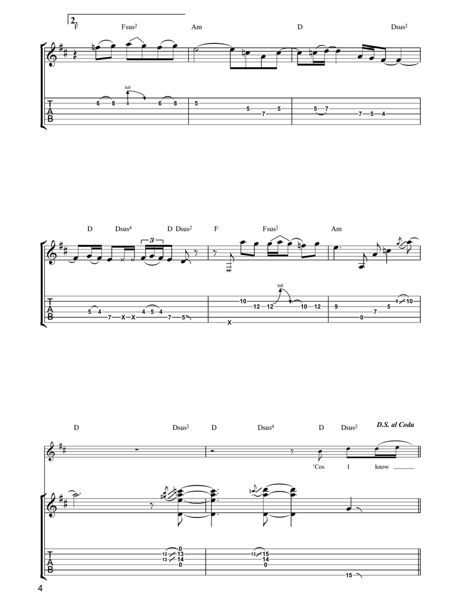 Start All Over Start All Over Acoustic Guitar scores gallery preview page 4
