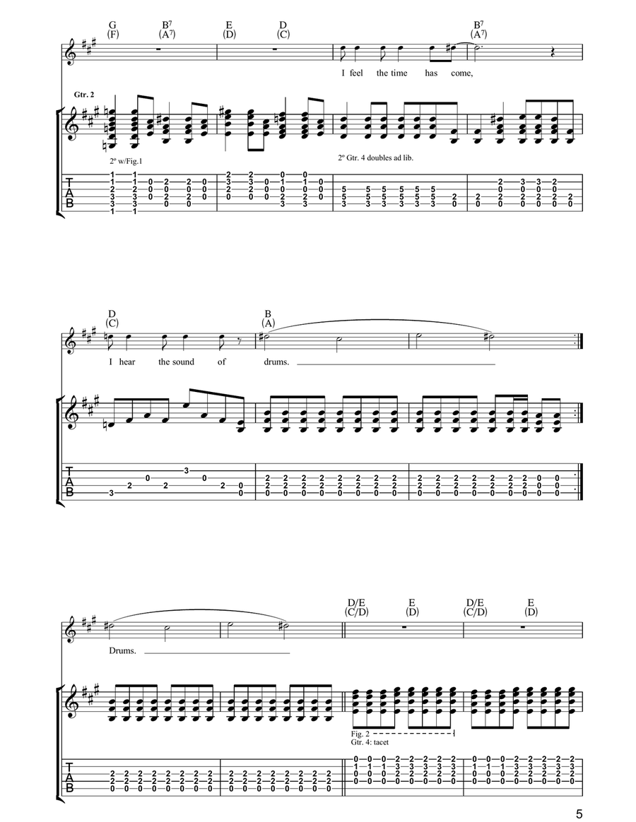 Sound Of Drums Sound Of Drums Acoustic Guitar scores gallery preview page 5