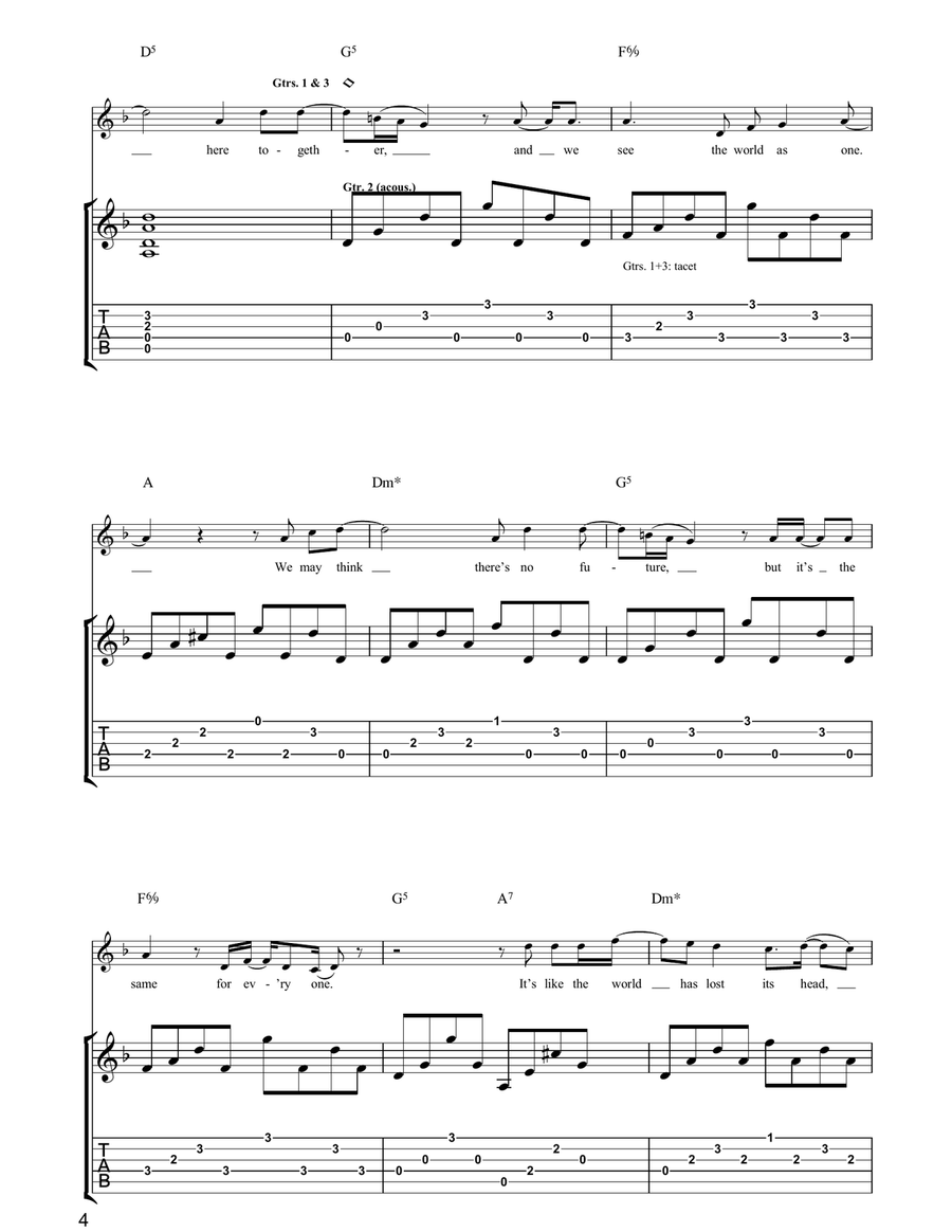 Great Hosannah Great Hosannah Acoustic Guitar scores gallery preview page 4