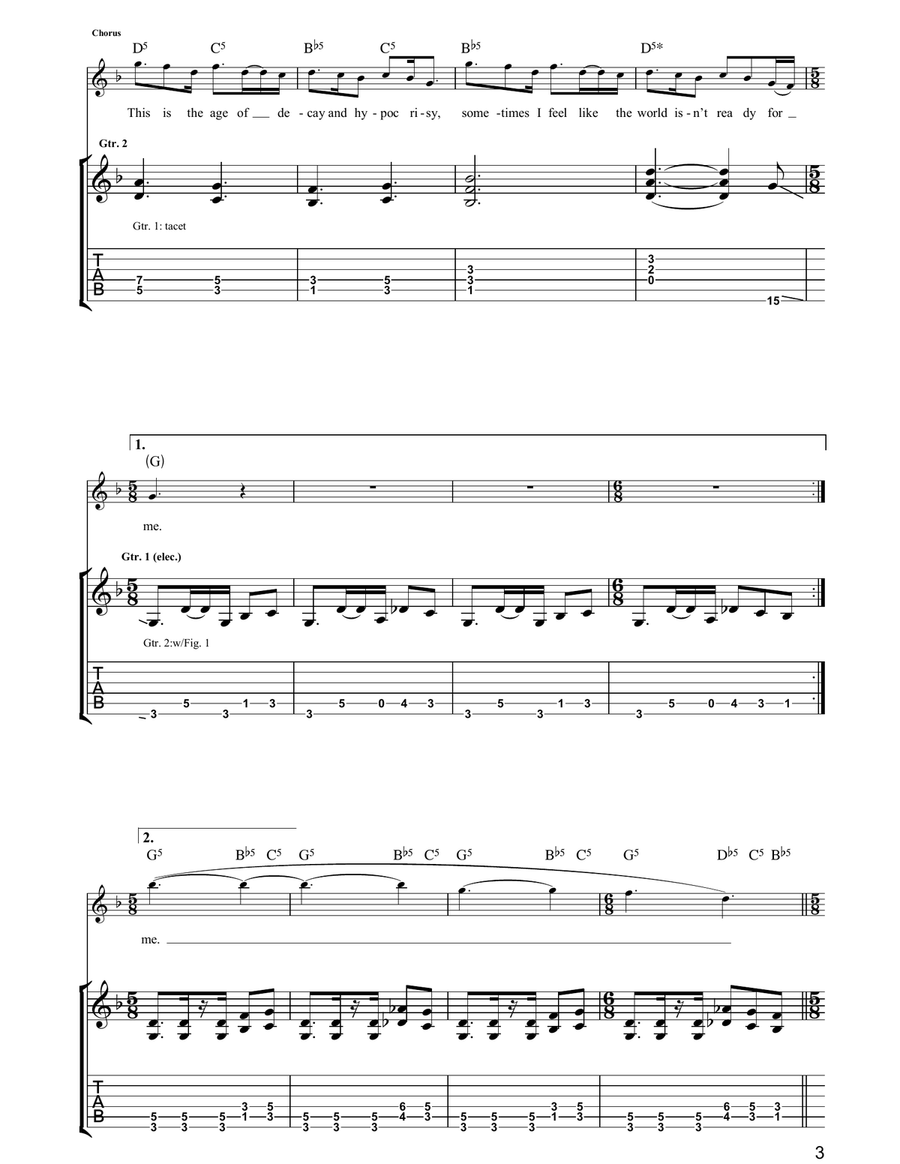 S.O.S. S.O.S. Acoustic Guitar scores gallery preview page 3