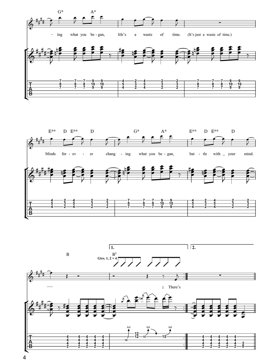 108 Battles (Of The Mind) Acoustic Guitar scores gallery preview page 4
