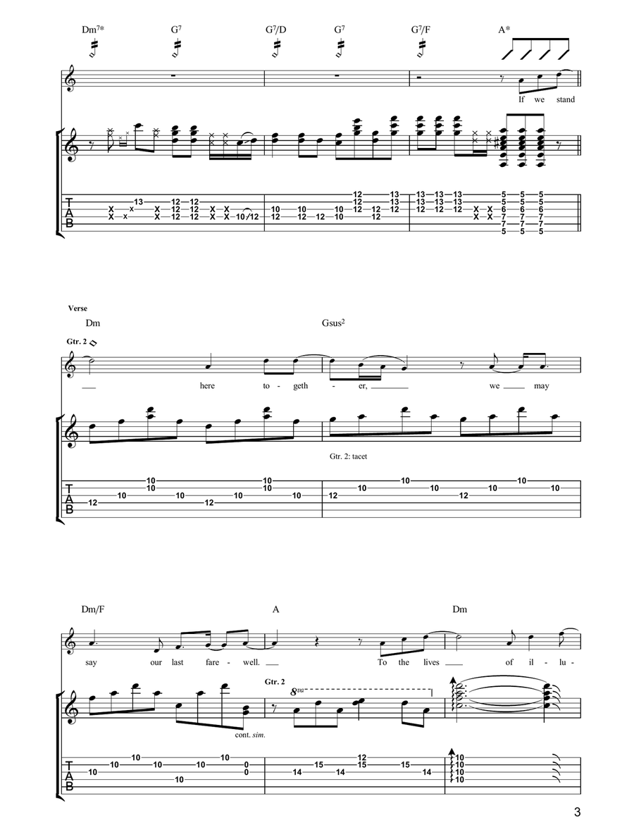 Last Farewell Last Farewell Acoustic Guitar scores gallery preview page 3