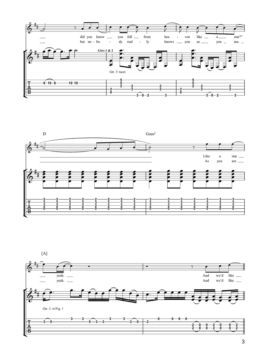 Golden Avatar Golden Avatar Acoustic Guitar scores gallery preview page 3