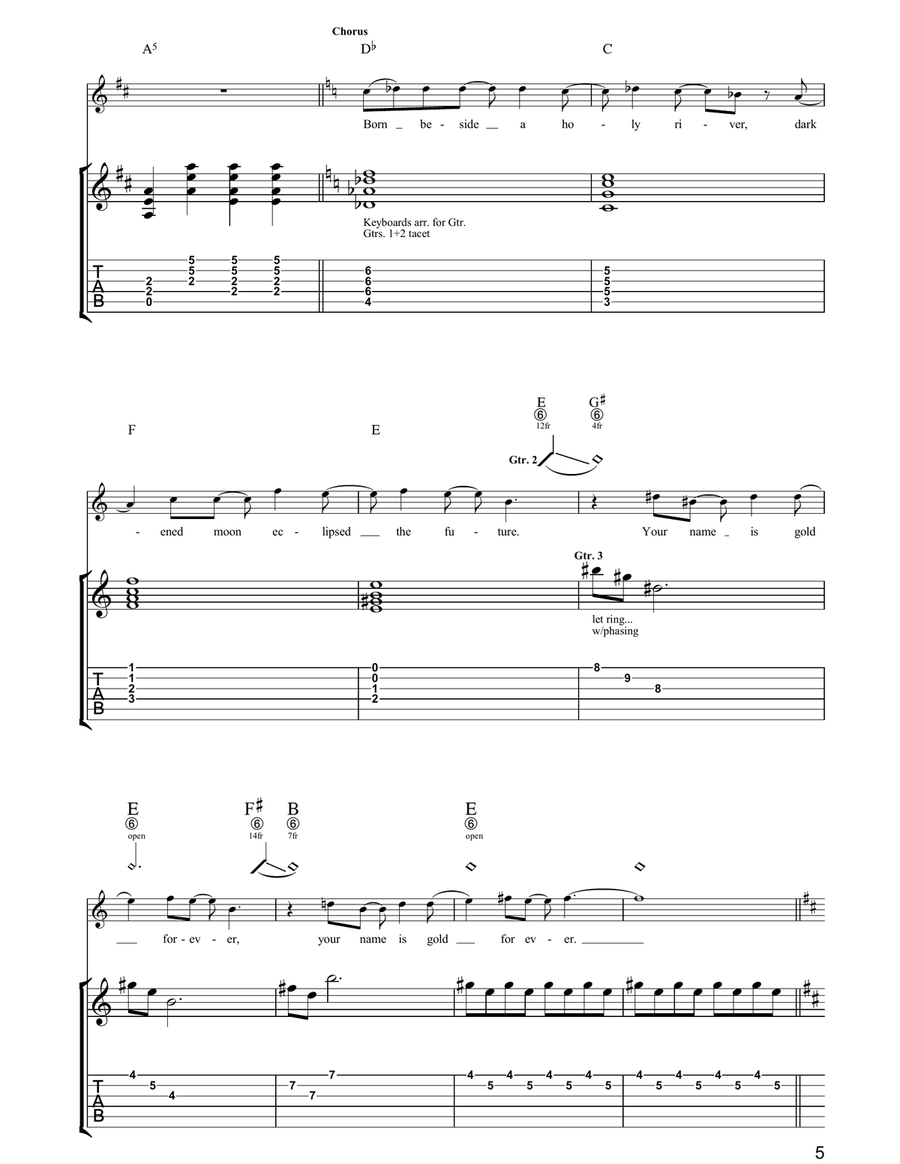 Golden Avatar Golden Avatar Acoustic Guitar scores gallery preview page 5