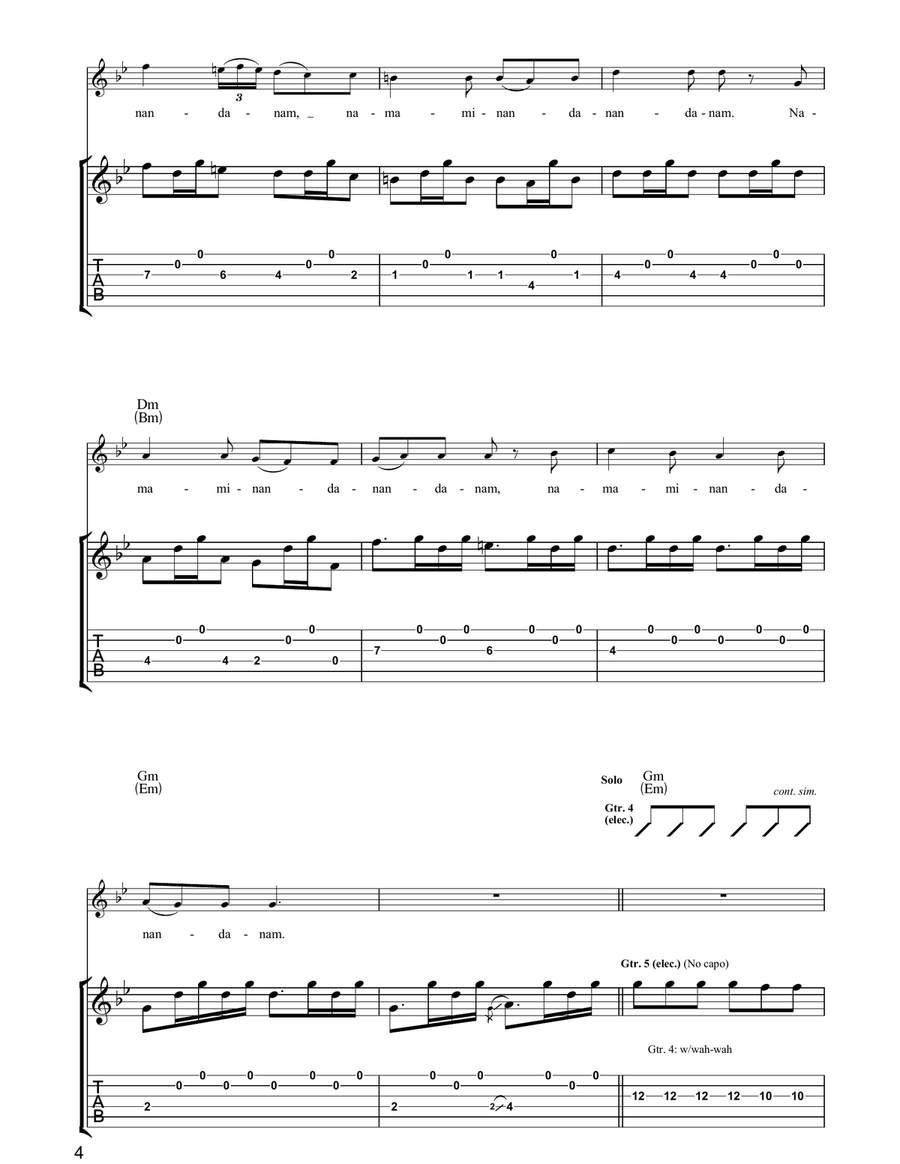 Namami Nanda Nandana Namami Nanda Nandana Acoustic Guitar scores gallery preview page 4