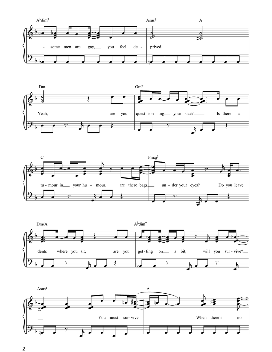 Supreme Piano, Vocal, Guitar scores gallery preview page 2