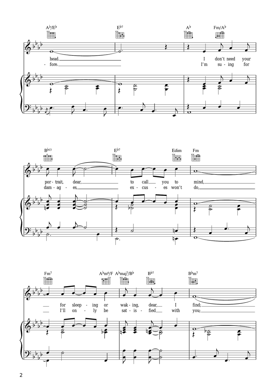 The Very Thought Of You The Very Thought Of You Piano, Vocal, Guitar scores gallery preview page 2