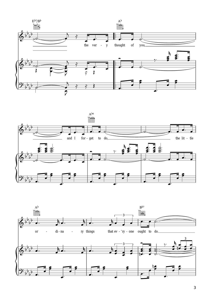 The Very Thought Of You The Very Thought Of You Piano, Vocal, Guitar scores gallery preview page 3